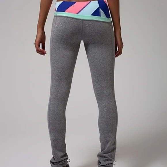 Ivivva Lululemon Heathered Slate Ambition Quilt Skinny Dedication Pants Size 14 - Picture 3 of 12